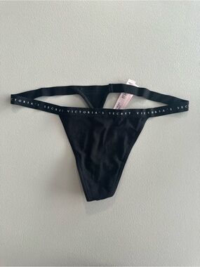 Victoria's Secret Black Logo thong